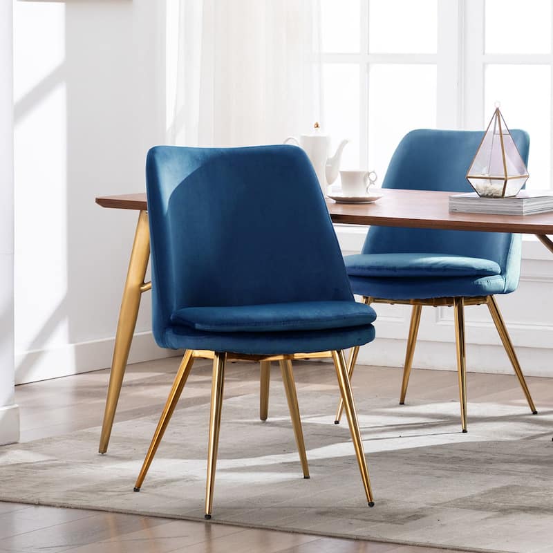 Porthos Home Tori Velvet Gold Legs Kitchen Dining Room Chair