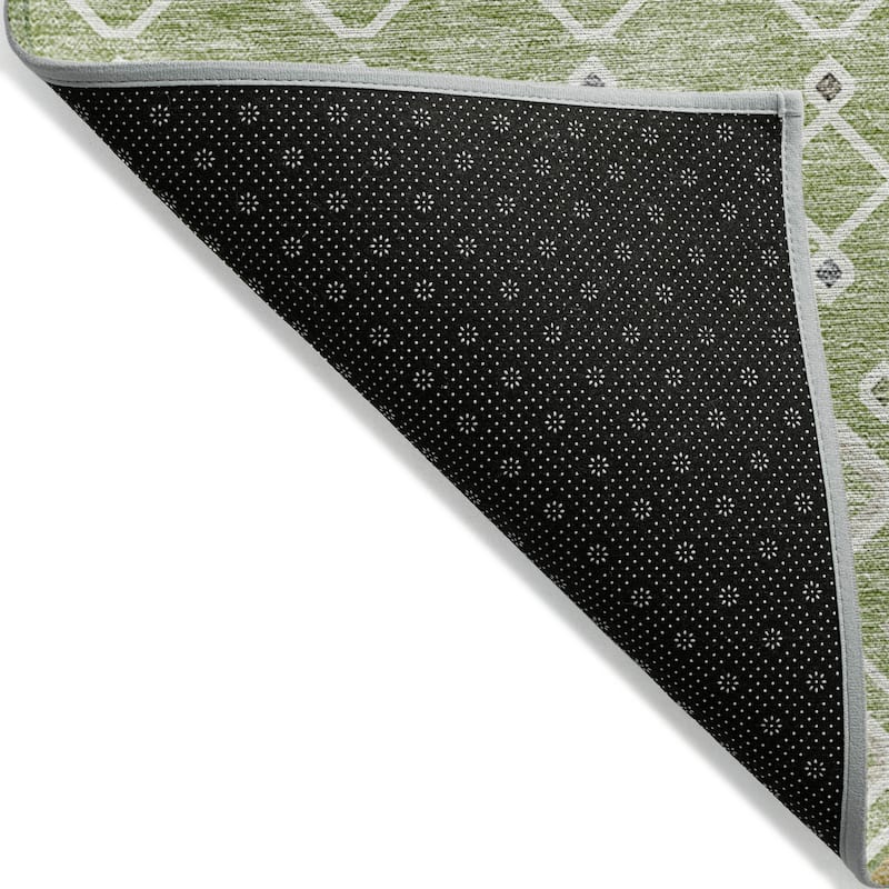Machine Washable Indoor/ Outdoor Global Contempory Chantille Rug
