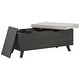 preview thumbnail 3 of 3, Ashley Furniture Yarlow Gray Storage Bench - 39"W x 19"D x 17"H