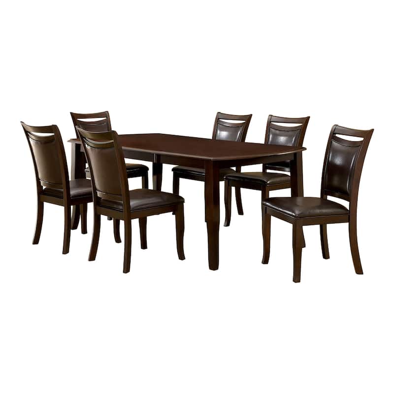 Zita Transitional Solid Wood 7-Piece Dining Set by Furniture of America