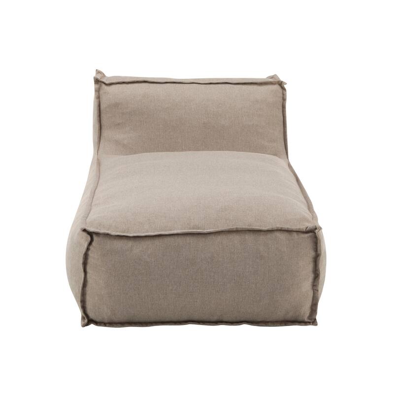Roomfitters Ramona Outdoor Bean Bag Lounge Chair with Water Resistant Fabric, Beige