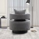 preview thumbnail 36 of 42, Accent Open Back Chair Modern Comfy Sofa Chair With Base, Club Chair Leisure Arm Chair For Lounge