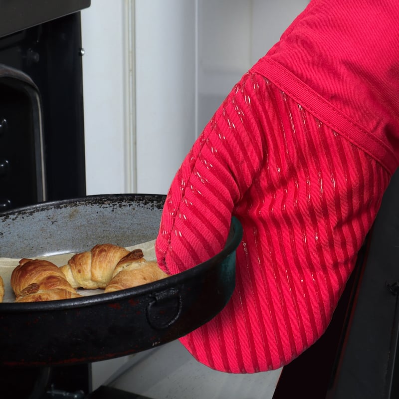 Silicon Print Oven Mitt-Pair