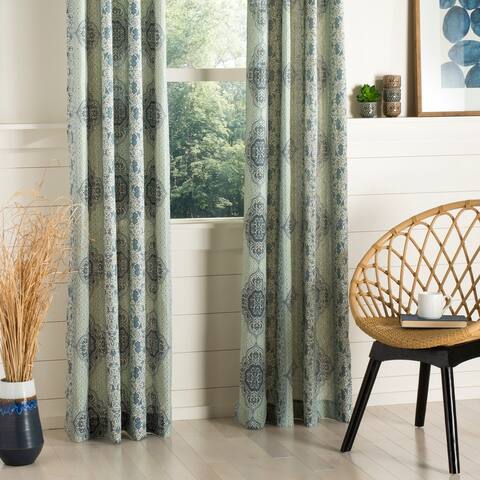 SAFAVIEH Florina Single Curtain Panel -Blue - 84" L x 52" W