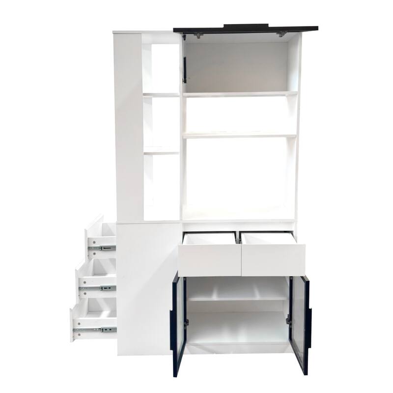 70.87"H Tall Storage Cabinet with Multi-functional Storage Space, Modern Wooden Entrance Organizer for Hallway, Living Room