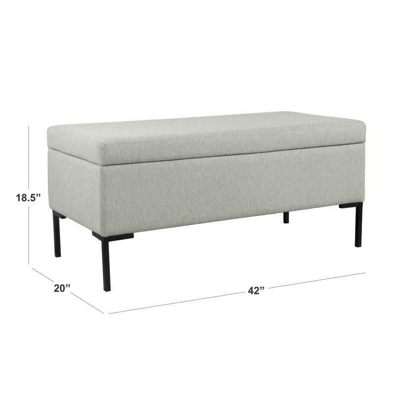 HomePop Storage Bench with Metal Legs