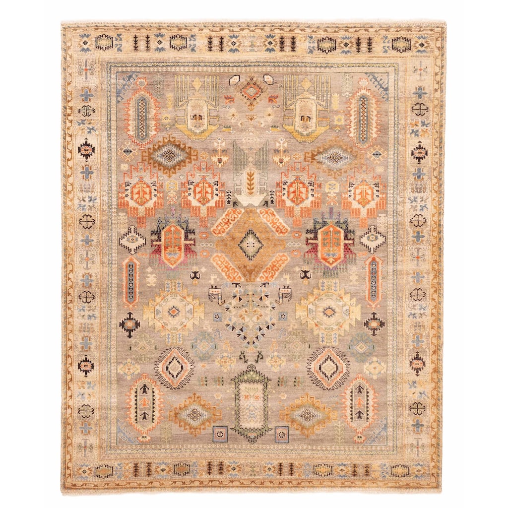 ECARPETGALLERY Hand-knotted Jules Serapi Taupe Wool Rug - 8'1 x 9'10