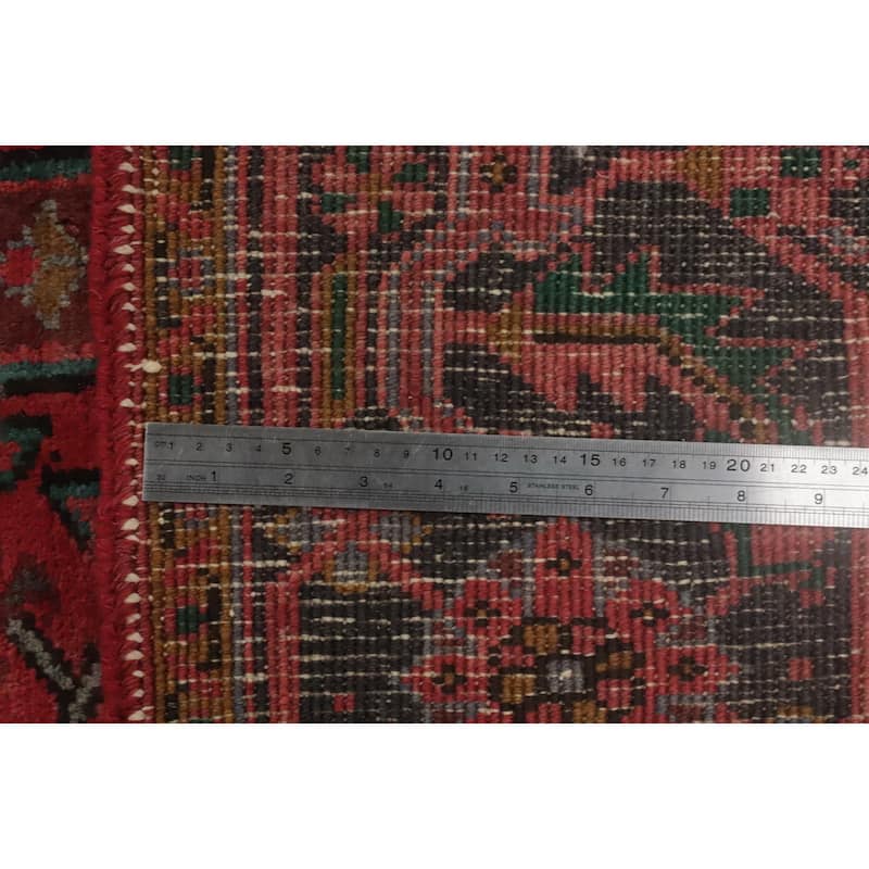 Hand Knotted Oriental 100% Wool Carpet Traditional Medallion Red Heriz Area Rug - 10' 9'' X 7' 10''