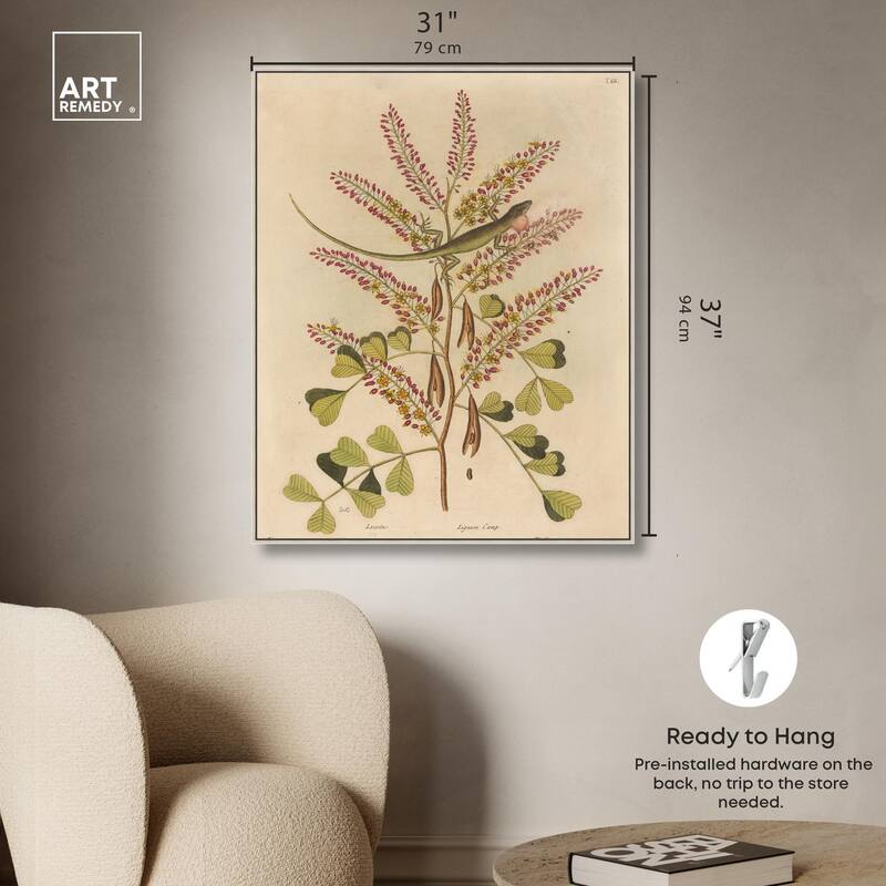 Green Lizard Canvas by Art Remedy