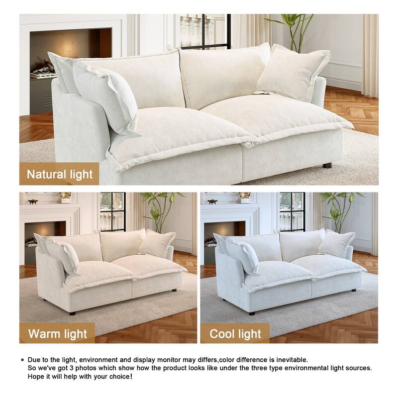 Cloud Chenille Upholstered Modular Sectional Sofa