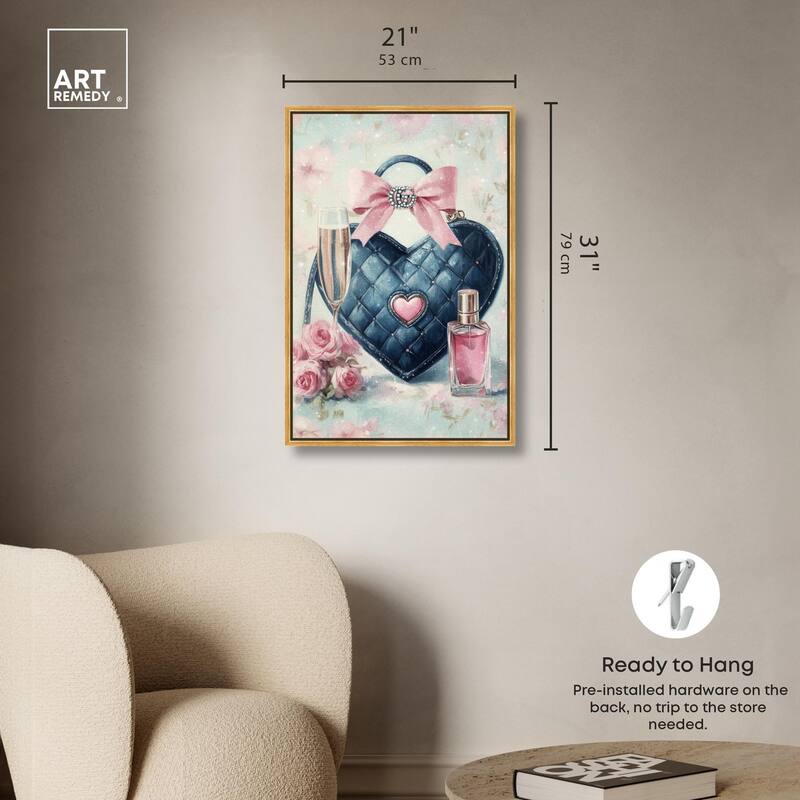 Little Heart Shaped Purse II Canvas by Art Remedy