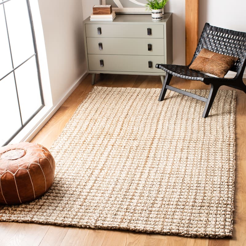 SAFAVIEH Handmade Natural Fiber Kelis Jute Rug - 4' x 6' - Ivory/Natural