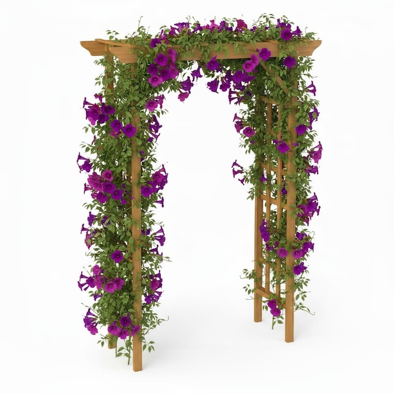 Anmytek Garden Arbor Trellis Outdoor Wedding Arch Plant Climbing Backyard Decor