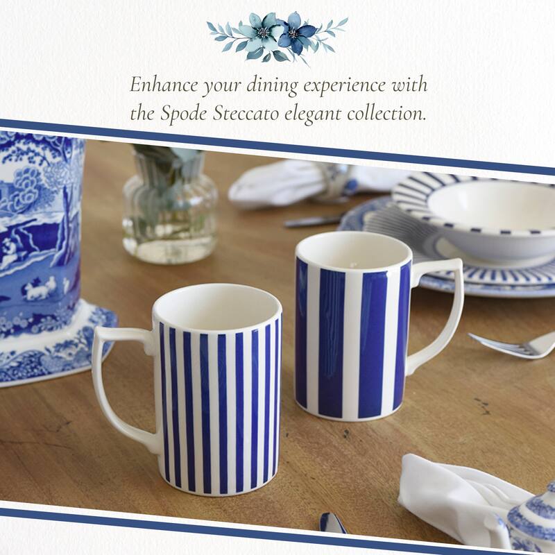 Spode Steccato 12 Ounce Coffee Mug