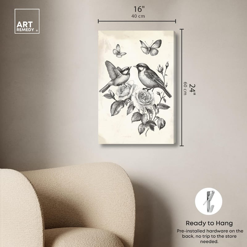 Perched Pair II Canvas by Art Remedy, Gallery Wrapped