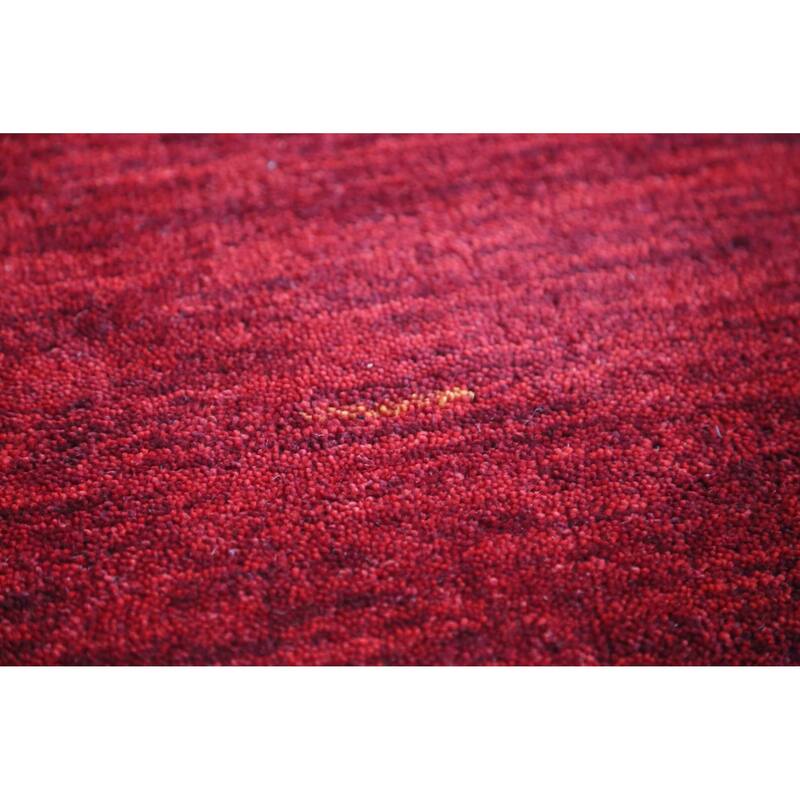 Hand Knotted Oriental 100% Wool Carpet Tribal Tribal Red Gabbeh Area Rug - 8' 0'' X 5' 2''