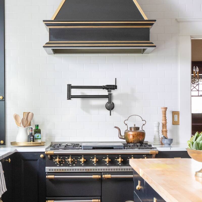 WOWOW Modern Foldable Filling Faucet with Dual-Joint Swivel Arm