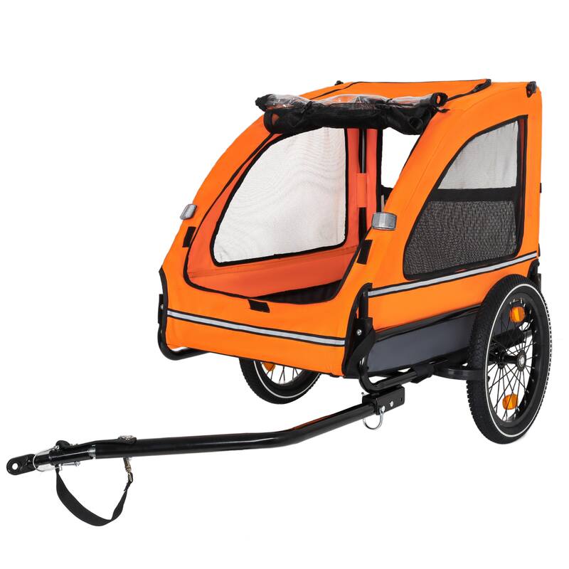 Pet Bike Trailer Dog Cart for Bicycle,Suitable for Small and Medium Pets, Easy Folding Cart Frame, Non-Slip Floor