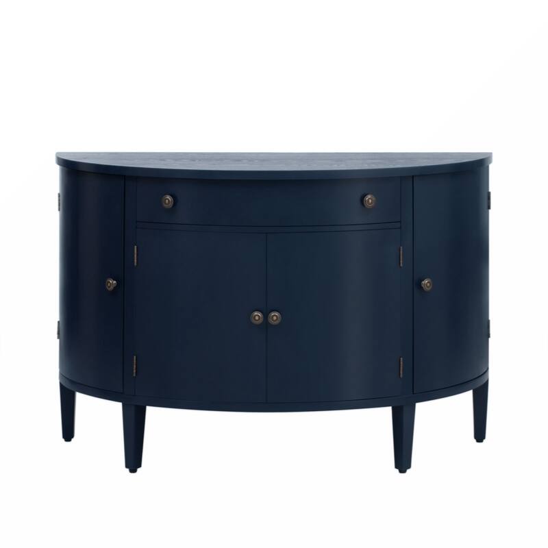 Curved Design Storage Cabinet made of Fraxinus Mandschuric Solid Wood Veneer
