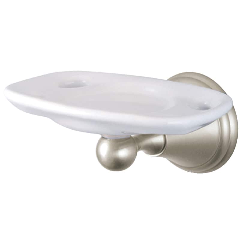 Governor Toothbrush and Tumbler Holder - Brushed Nickel