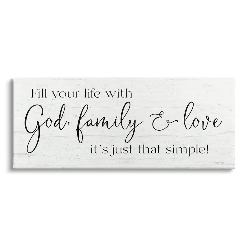 Stupell Rustic Religious Family Quote Uplifting Calligraphy Phrase ...