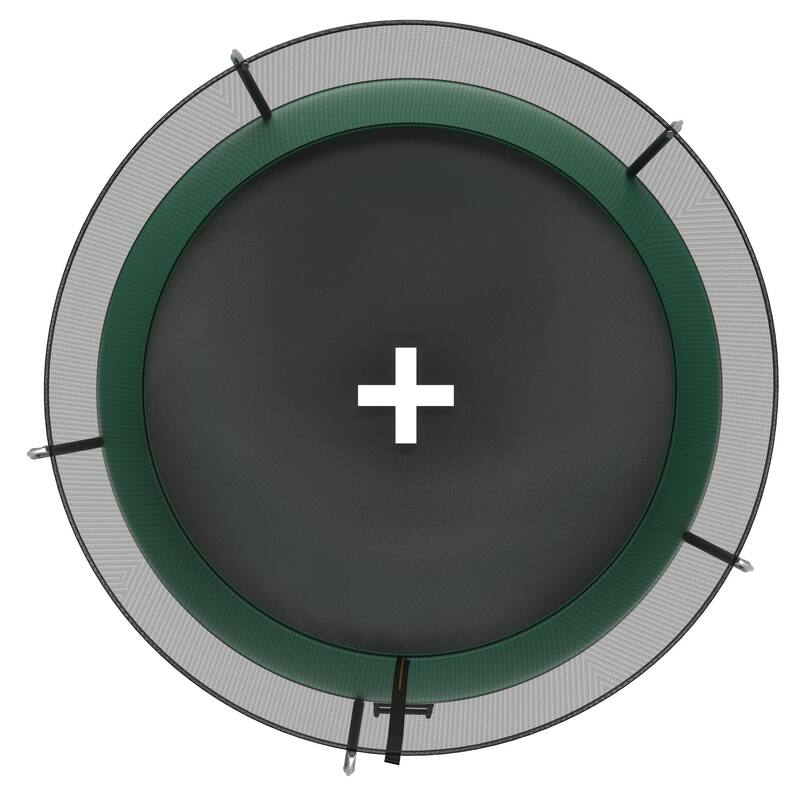 12FT Spring Free Trampoline No Gap Design with Safety Net and Fiberglass Poles