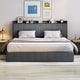 preview thumbnail 34 of 58, Bed Frame with Lift Up Storage, Upholstered Velvet Platform Bed with Storage Headboard