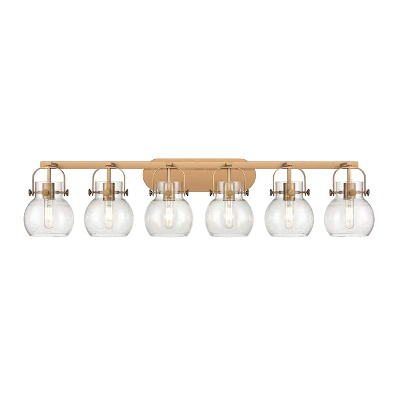 Innovations Lighting Pilaster II Sphere - 6 Light 46" Wall-Mounted Bath Vanity Light