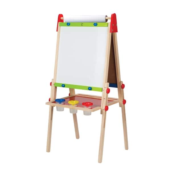 slide 2 of 5, Hape All-in-One Kid's Wooden Double-Sided Easel