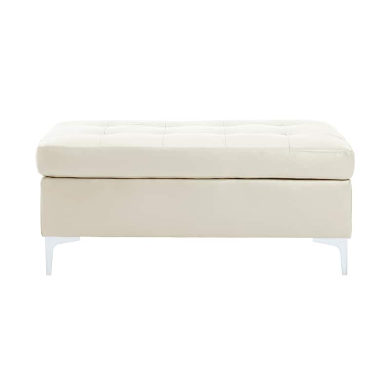 McCafferty Faux Leather Cocktail Ottoman