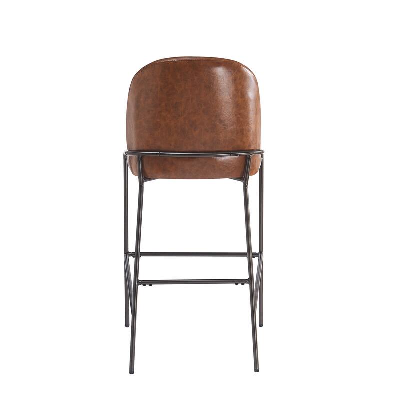 Upholstered Bar Stool Side Chair Set of 2