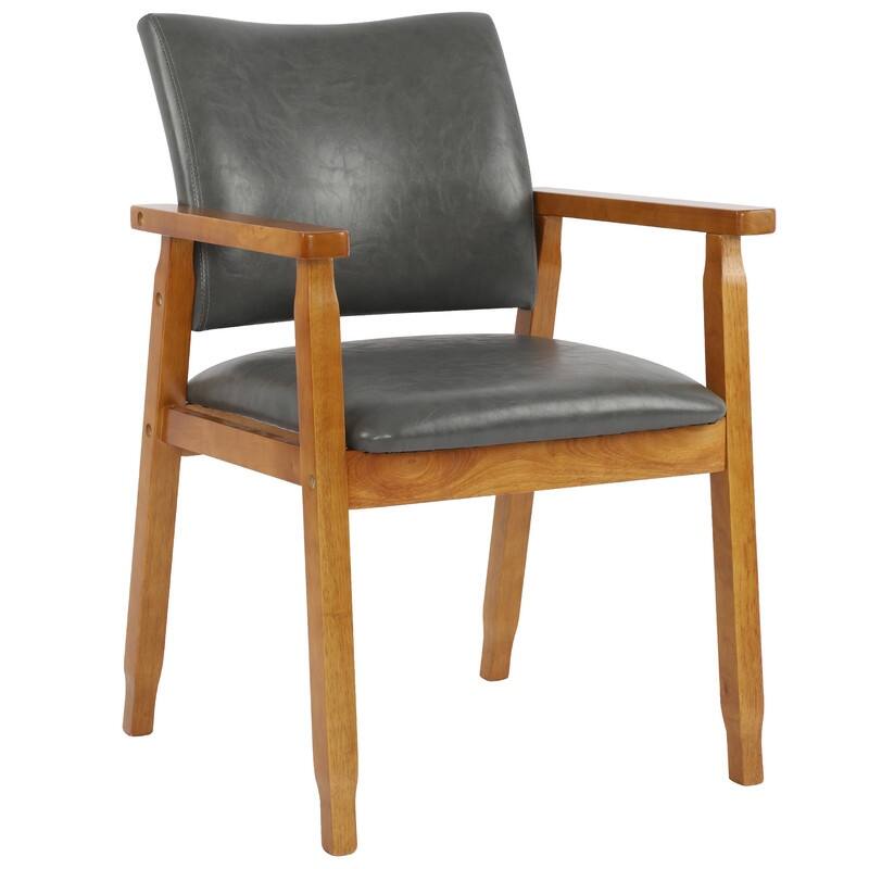 Walnut Upholstered Dining Chairs Solid Wood Arm Chair