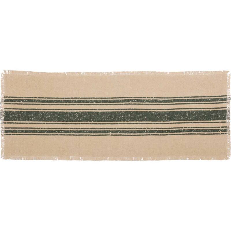 Vintage Burlap Stripe Runner