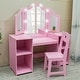 preview thumbnail 10 of 15, Kids Vanity Table Pink