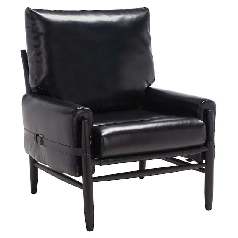 SAFAVIEH Clarice Caramel/Natural Mid Century Arm Chair - 35" W x 32" D x 38" H - 35Wx32Dx37H