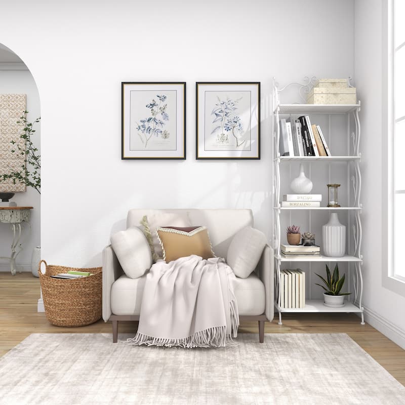 Metal Indoor Outdoor Tall Folding 5 Shelves Scroll Bakers Rack