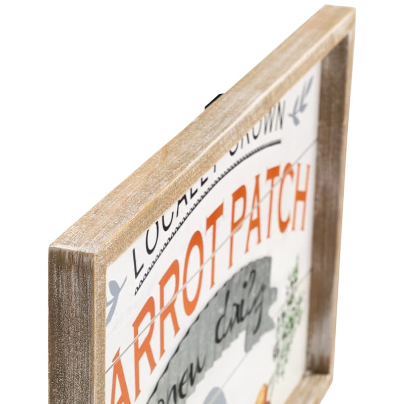 15.75" Carrot Patch Wooden Wall Sign