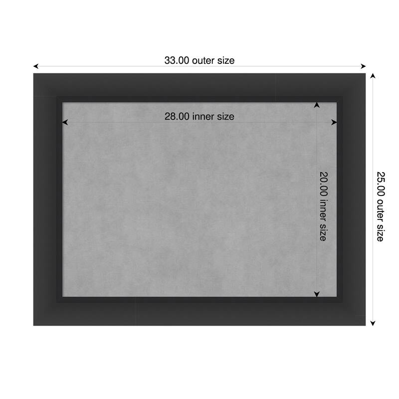 Amanti Art Sloped Black Framed - 33 x 25 in - Sloped Black