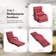 preview thumbnail 15 of 18, Costway Folding Floor Armchair w/ 6-position Adjustable Back & Lumbar - 69.5'' X 27'' X 5.5''