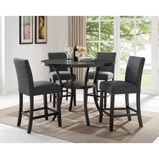 Fabric Counter Height Stools with Nailhead Trim, Set of 2
