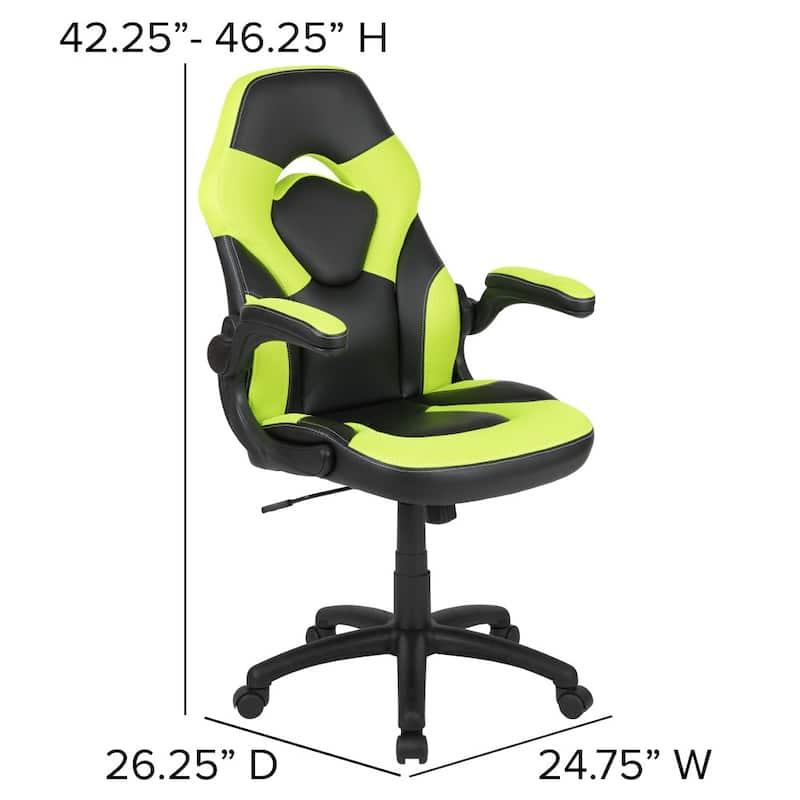 High Back Racing Style Ergonomic Gaming Chair with Flip-Up Arms
