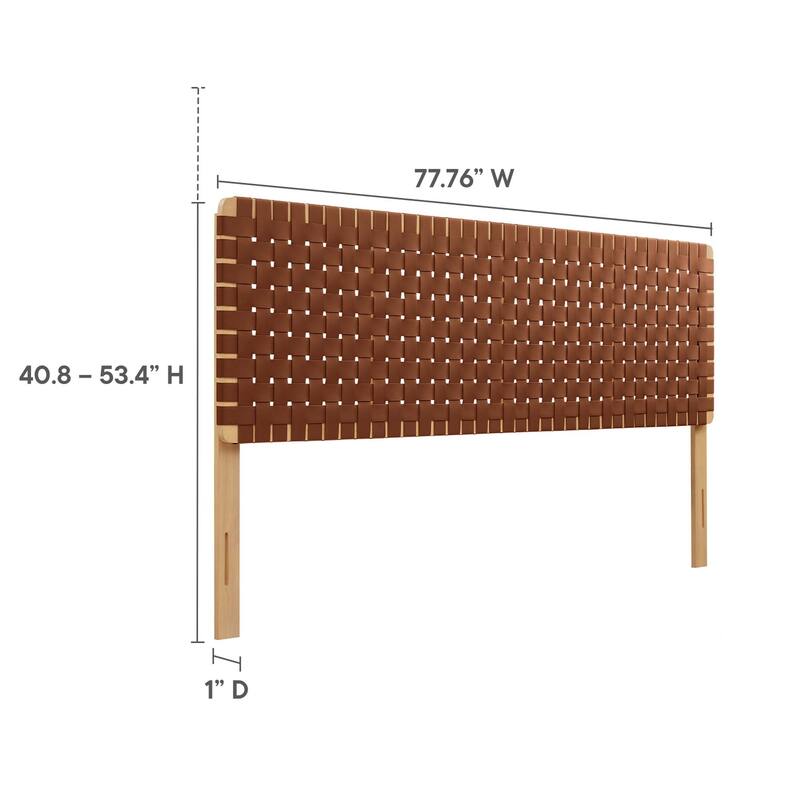 Sparta Twin/Full/Queen/King Vegan Leather Weave Headboard
