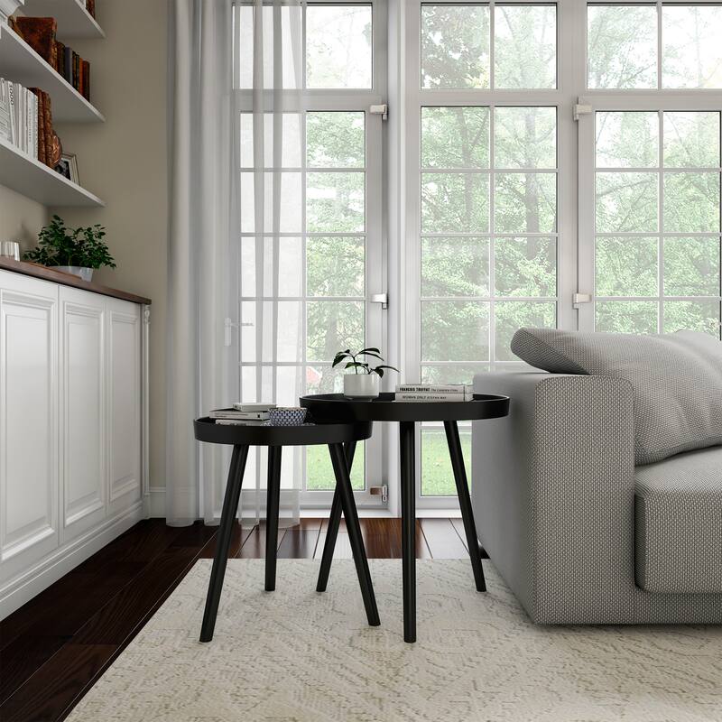 Lavish Home Set of 2 Nesting End Tables