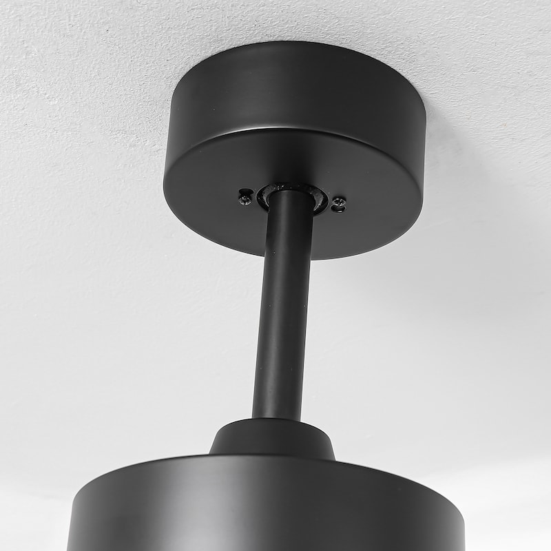 52-inch Modern DC Motor Black Remote Indoor Ceiling Fan without Lights - 52-inch W*12.2-inch H