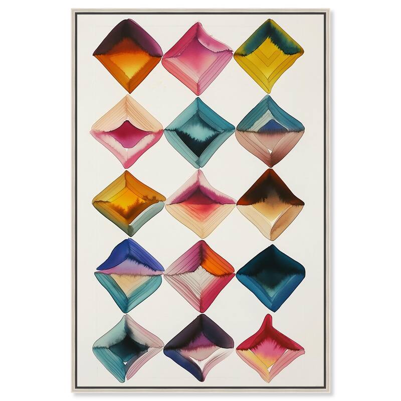 Diamond Grid Canvas by Art Remedy - 30" x 45" - Silver