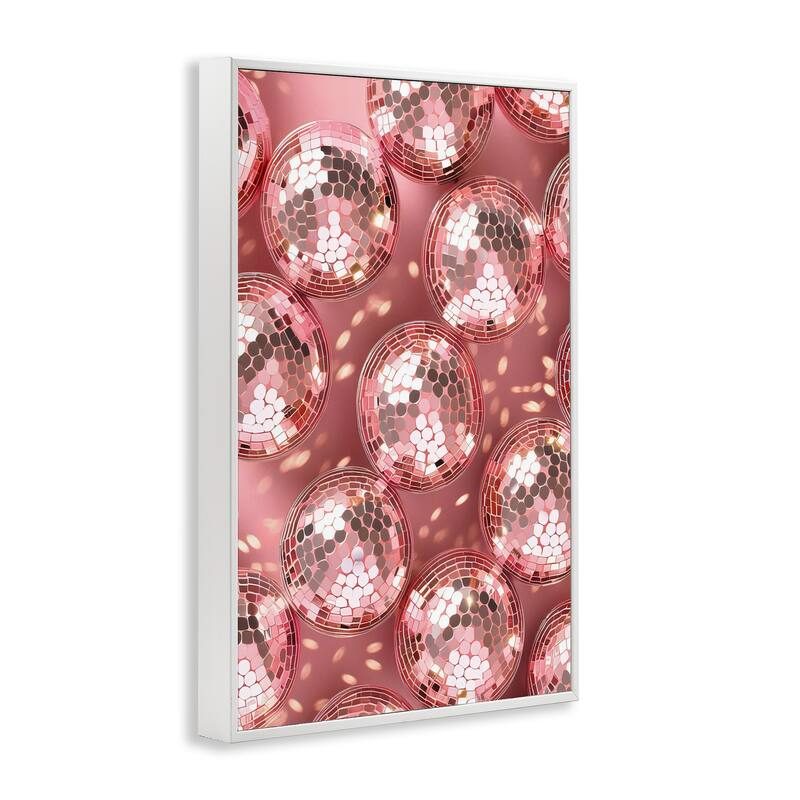 Stupell Disco Ball Shimmer Pattern Framed Giclee Art Design By LSR Design Studio