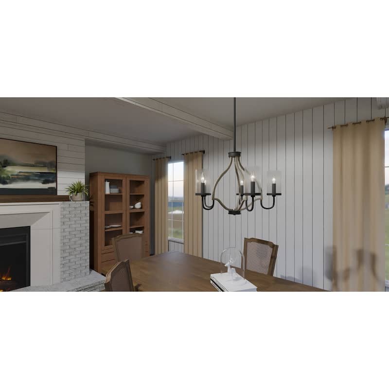 Cornelia 5-Light Matte Black Chandelier