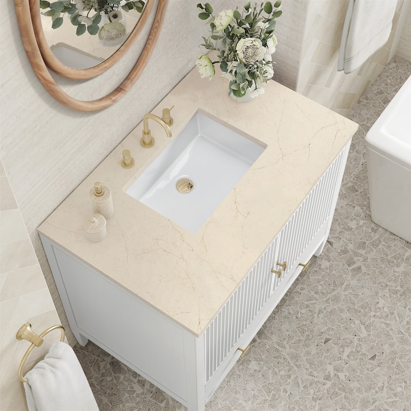 James Martin Vanities 485-V36-3EMR Myrrin 36" Single Basin Wood Vanity