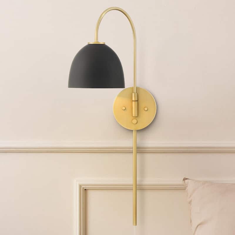 Hunter Erling Luxe Gold 1 Light Large Sconce Wall Light Fixture - Luxe Gold