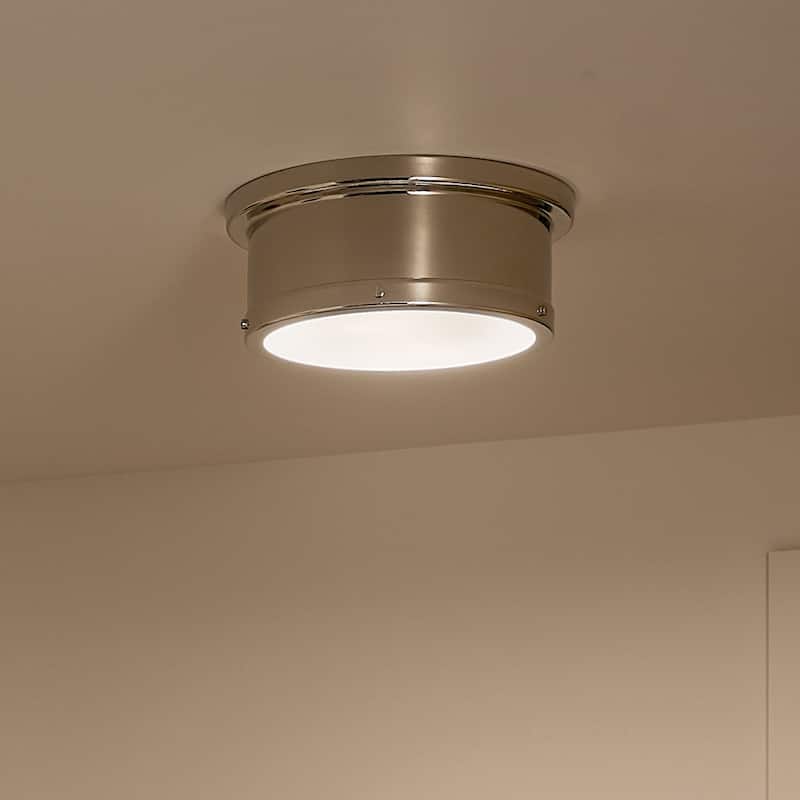 Kichler 52540 Serca 2 Light 14" Wide Flush Mount Drum Ceiling Fixture